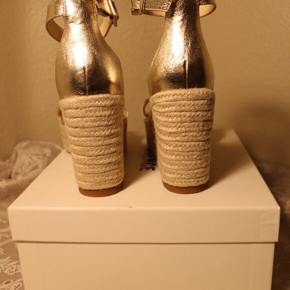 L'AGENCE Leather Avice Espadrille Wedges - Picture 5 of 9